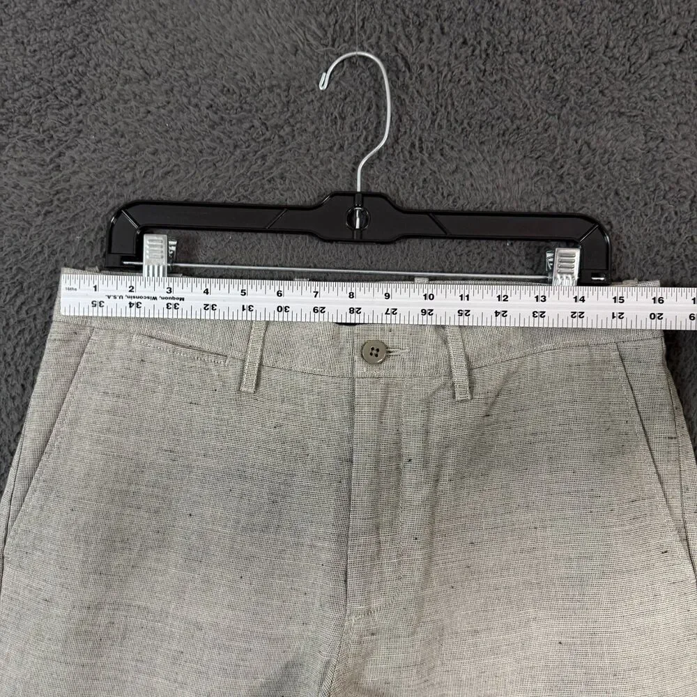 J Crew Pants Mens 31x30 Gray 484 Slim Fit Linen Blend Chino Lightweight NWT